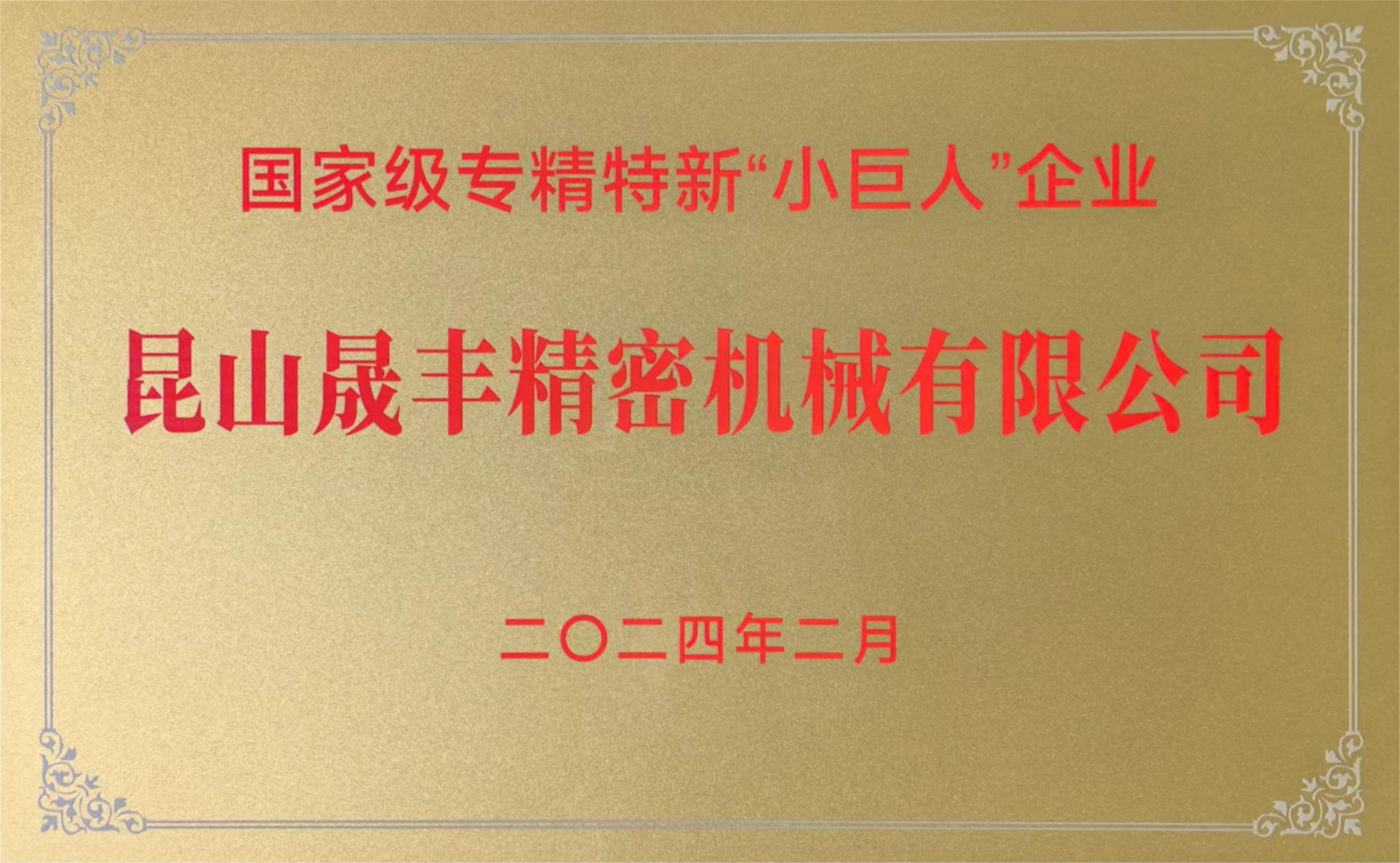 國家級(jí)專精特新“小巨人”企業(yè)證書